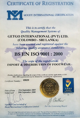 Get Go ISO Award 9001 2000